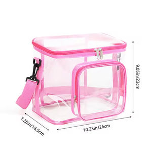 Venta Directa de Fábrica, Bolsa de Almacenamiento Transparente de PVC con Cierre, Gran Capacidad, Multiusos, Cuadrada, para Almuerzo y Picnic - Product Image 6