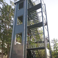 Tour d'entraînement au feu multifonctionnelle avec simulateur de porte verrouillée Entrée en espace confiné Acier galvanisé à chaud Couleur personnalisable