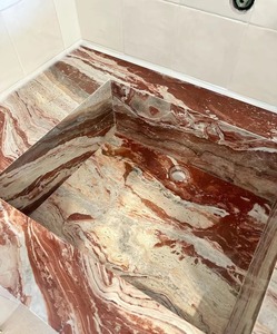 Италия <span class=keywords><strong>Arabescato</strong></span> Rosso мраморная раковина Vanitytop Rosso мраморная поплавковая раковина для классической современной ванной комнаты - Product Image 2