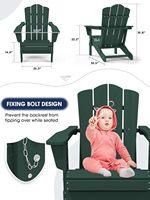 Chaises Adirondack pliantes tout temps en PEHD moderne Chaise d'extérieur pour patio, pelouse et jardin