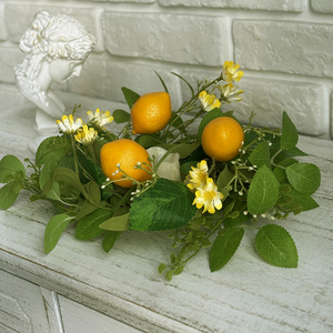 Couronne de bougies artificielles en plastique en gros d'usine avec citron pour mariage, Pâques, <span class=keywords><strong>anniversaire</strong></span>, décoration de maison et style ferme - Product Image 4