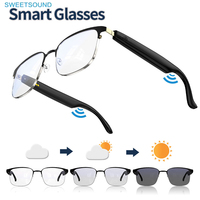 Lunettes audio intelligentes sans fil avec commande tactile, lecture de musique, Bluetooth, lecteur de musique intégré