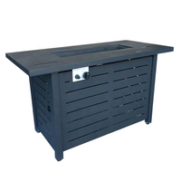 Table de foyer au gaz propane rectangulaire en acier Peaktop de 42 pouces, certifiée ETL/CE, écologique, 40000 BTU, revêtement poudré, pour extérieur