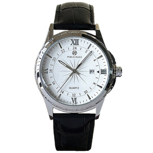Relojes de cuarzo de moda para hombre al por mayor, correas de cuero sencillas, relojes para hombre económicos - Product Image 1