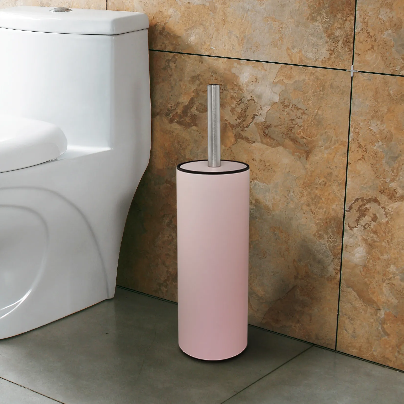 TPR yumuşak tuvalet fırçası ve tutucu banyo temizleme tuvalet fırçası kapaklı tuvalet fırçası ve tutucu silikon