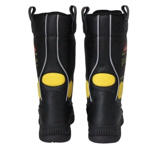 Bottes de pompier AmpsafeX en cuir véritable imperméables, style américain, avec embout en acier, fermeture à pression, personnalisables pour hommes - Product Image 5