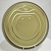 401 #   Finition Easy Open End (EOE) en fer blanc de 98,9 mm, double dorure avec motif découpé, pour boîtes de légumes
