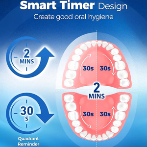 <span class=keywords><strong>Brosse</strong></span> à dents électrique à chargement direct Type-C, poils moyens authentiques, avec têtes interchangeables blanches, design rotatif, IPX7 - Product Image 6