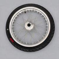 Kit de roues chromées argentées de 17 pouces pour Surron Light Bee X LBX avec moyeu CNC et pneus CST Street, assemblage d'usine OEM