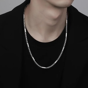 Yadreva, Nuevo Collar de Acero Inoxidable Hecho a Mano con Cadena de Serpiente y Cilindro para Hombres y Mujeres, Joyería - Product Image 3