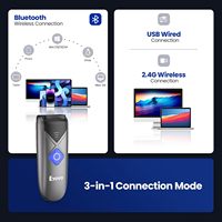 Eyoyo 1D 2D portátil de mano inalámbrico Mini Bluetooth Qr lector de código de barras PDF417 Android escáner de código de barras para inventario