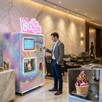 Nouvelle machine distributrice de crème glacée personnalisable, station automatique de crème glacée molle pour l'exportation mondiale