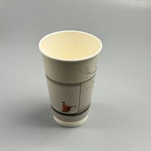 Gobelet à café en papier à double paroi imprimé jetable, gobelet à glace en papier - Product Image 4