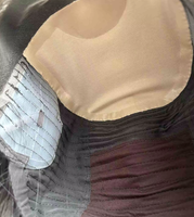 Perruque Lace Front sans colle avec dessus en peau, bretelles réglables, attaches auriculaires multidirectionnelles, en cheveux humains chinois couleur sel et poivre pour femmes blanches