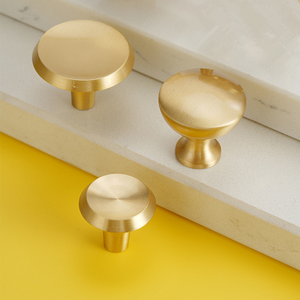 Modern Type Brass Cabinet Antique Brass <strong>Door</strong> <strong>Knobs</strong> with Brushed Surface Treatment - Product Image 1