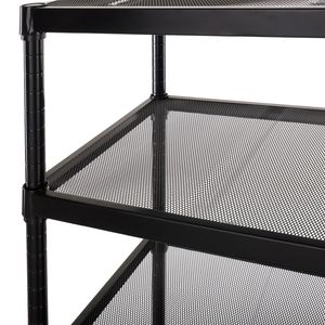 Simple home <b>shoe</b> <b>rack</b> Multi Five Tier Metal Storage <b>Rack</b> Industrial Garage Shelving Unit Standing Type Carbon Steel Mesh Design - Product Image 2