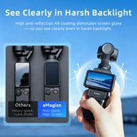 Protecteur d'écran en verre trempé ultra-clair anti-rayures AMagisn pour caméra sportive DJI OSMO Pocket 4/3
