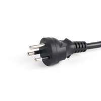 Cordon d'alimentation CA IEC C19 de longueur personnalisée, norme thaïlandaise, indice de protection IP35, courant nominal 10A, approuvé VDE//CCC/SAA pour les appareils ménagers