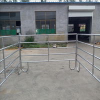 Panneaux de clôture pour bétail en acier galvanisé à chaud, robustes, avec tubes ovales à 5 barres, pour fermes laitières, enclos d'alimentation et ranchs