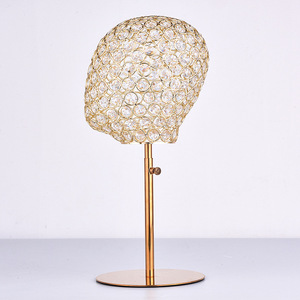 Nuevo diseño decorar Alambre de Metal anillo de hierro mosaico <span class=keywords><strong>cristal</strong></span> cabeza de maniquí femenino para peluca sombrero bufanda exhibición venta - Product Image 1