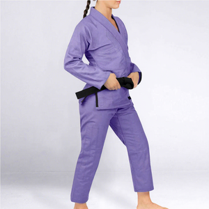Kimono de Jiu-Jitsu violet en coton unisexe, tenue d'arts martiaux durable, taille moyenne - Product Image 3