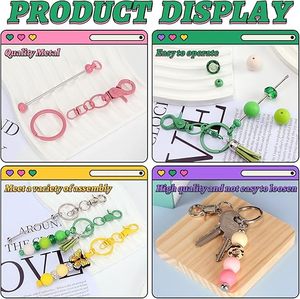 Barres de porte-clés perlables en métal vierges en vrac pour la logistique, pour la création de bijoux et de cadeaux personnalisés DIY, kit de fabrication de bijoux, en vrac, prêt à expédier - Product Image 3