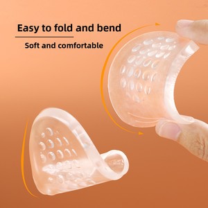 Cuscinetto per Tallone Trasparente Autoadesivo Antiurto, Mezza Misura, Massaggiante, Confortevole, per Aumentare l'Altezza, Sportivo, Anti-Dolore al Tallone - Product Image 3