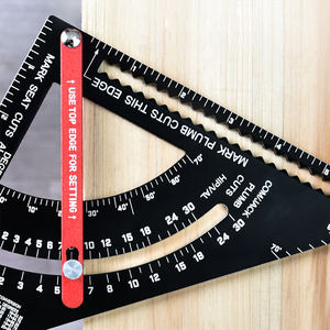Regla Triangular de aleación de aluminio ajustable de 7 pulgadas, transportador de ángulo, profundidad, herramienta de medición de centro cilíndrico Circular, regla de marcado - Product Image 3