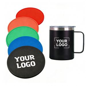 แผ่นรองแก้วซิลิโคนทนความร้อนสำหรับร้านอาหาร โรงแรม บาร์ กาแฟ ของขวัญส่งเสริมการขาย ธุรกิจ ของที่ระลึก พร้อมสกรีนโลโก้ตามสั่ง ขายส่ง - Product Image 1