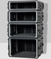Flight case en plastique PE pour mixeur audio, rack d'enceintes, boîte à outils, espace 4U, boîte de rangement pour amplificateur et équipement de scène