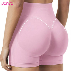 Pantaloncini Sportivi Traspiranti ad Asciugatura Rapida, Elastici, con Effetto Push-Up, a Vita Alta, Leggings Corti da Palestra, Pantaloncini Yoga Senza Cuciture per Donne - Product Image 1