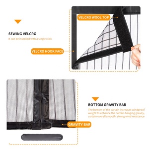 Cierre de cortina automáticamente Manos libres Mosquitera imán Pantalla de puerta Cortinas magnéticas para puerta <span class=keywords><strong>con</strong></span> malla - Product Image 5