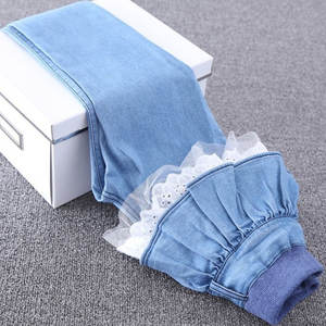 2020 nueva moda azul niñas pantalones largos de mezclilla y falda tutú para niños estilo vaquero lavado para niños para primavera y verano - Product Image 6