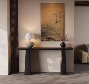 Mesa <span class=keywords><strong>Consola</strong></span> de Entrada Moderna de Madera Maciza, Mueble de Almacenamiento para Sala de Estar, <span class=keywords><strong>Convertible</strong></span> en Mueble de Pared para Entrada o Pasillo - Product Image 2