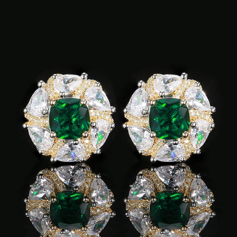 Boucles d'oreilles nano vertes