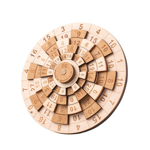 <span class=keywords><strong>Puzzle</strong></span> 3D en bois 50 pièces, jouet éducatif de niveau 10 à mécanisme rotatif, défi cérébral de difficulté élevée, 12,7 cm x 12,7 cm x 2 cm - Product Image 1