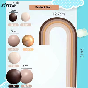 Hstyle PQ144 boules colorées décors de gâteau Boho gâteau Topper pour bébé douche garçon fille fête d'<span class=keywords><strong>anniversaire</strong></span> fournitures arc-en-ciel gâteau Topper - Product Image 5