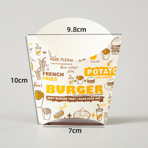 Bán Buôn Phân Hủy Sinh Học Cấp Thực Phẩm Có Thể Gập Lại Thực Phẩm Hộp Giấy Bao Bì Container Pháp Khoai Tây Chiên Hộp - Product Image 2