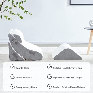 4 Sätze Multifunktions-Dreiecks keil Verstellbares Bettkeil kissen Memory Foam-Kissen für Nachchirurgie, Sodbrennen, Schnarchen - Product Image 2