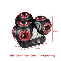 Projecteur de scène LED à 3 têtes colorées à haute luminosité, lumière stroboscopique pour DJ, mariage, festival