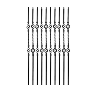 Traditional Cast Iron Stair <b>Railings</b> Pipe Railing Outdoor <b>Wall</b> Mounted Rust Resistant Decorative Balusters - Product Image 1
