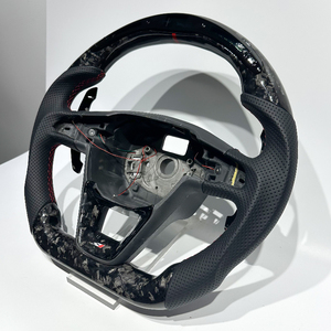 Volante Deportivo Personalizado de Fibra de Carbono Forjado Negro con LED, Compatible con Seat <span class=keywords><strong>Cupra</strong></span> <span class=keywords><strong>Leon</strong></span> MK3, Gran Venta - Product Image 2