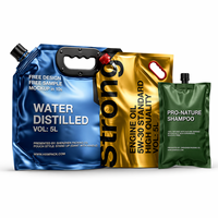 Pochettes souples personnalisées avec bec verseur, en aluminium et PEHD, pour liquides, 200 ml, 1 L, 2 L