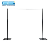 Support de toile de fond de mariage ESI – Système de support réglable en aluminium avec poteaux et barres transversales