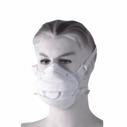 Masker Wajah Sekali Pakai DM010V 3-Lapis Bentuk Cangkir Bahan Kain Non-Woven <span class=keywords><strong>FFP2</strong></span> dengan Bantalan Hidung Busa, Respirator Bernapas - Product Image 3