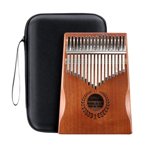 Kalimba-Dedo de Piano de pulgar Mbira para niños y adultos, instrumento transparente (NATURAL), 17 <span class=keywords><strong>teclas</strong></span>, canciones de música de caoba, acero Carb - Product Image 1