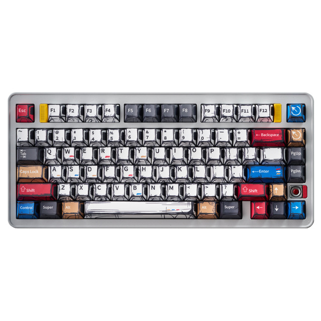 Cartoon Style Keycaps Thickened Original Height PBT Heat Sublimation Process Personalized Customization 136 Keys Keycaps Anime