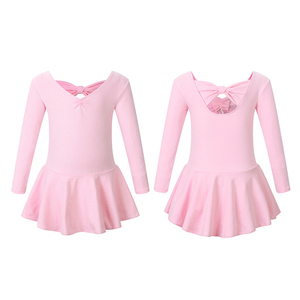 Justaucorps <span class=keywords><strong>de</strong></span> danse pour petites filles BW4002 en coton doux, avec nœud décoratif au dos et ouverture à l'entrejambe, idéal pour la <span class=keywords><strong>gymnastique</strong></span> et l'entraînement. - Product Image 1