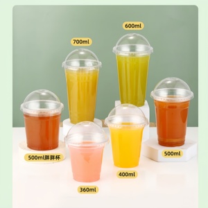 Bicchieri di Plastica Monouso di Alta Qualità per Bubble Tea e Tè al Latte con Coperchi e Cannucce - Product Image 3