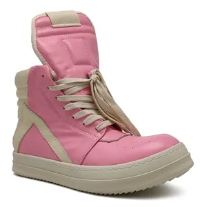 <span class=keywords><strong>JOYTIME</strong></span> 2025 Baskets montantes décontractées et tendance en cuir pour femme, semelle intermédiaire en TPR, semelle extérieure en caoutchouc, bande élastique, bottes lumineuses, collection automne - Product Image 2